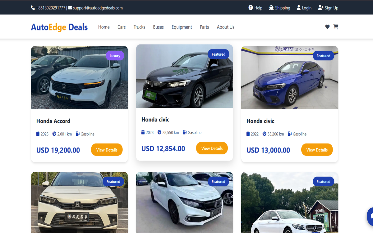 Auto Edge Deals website