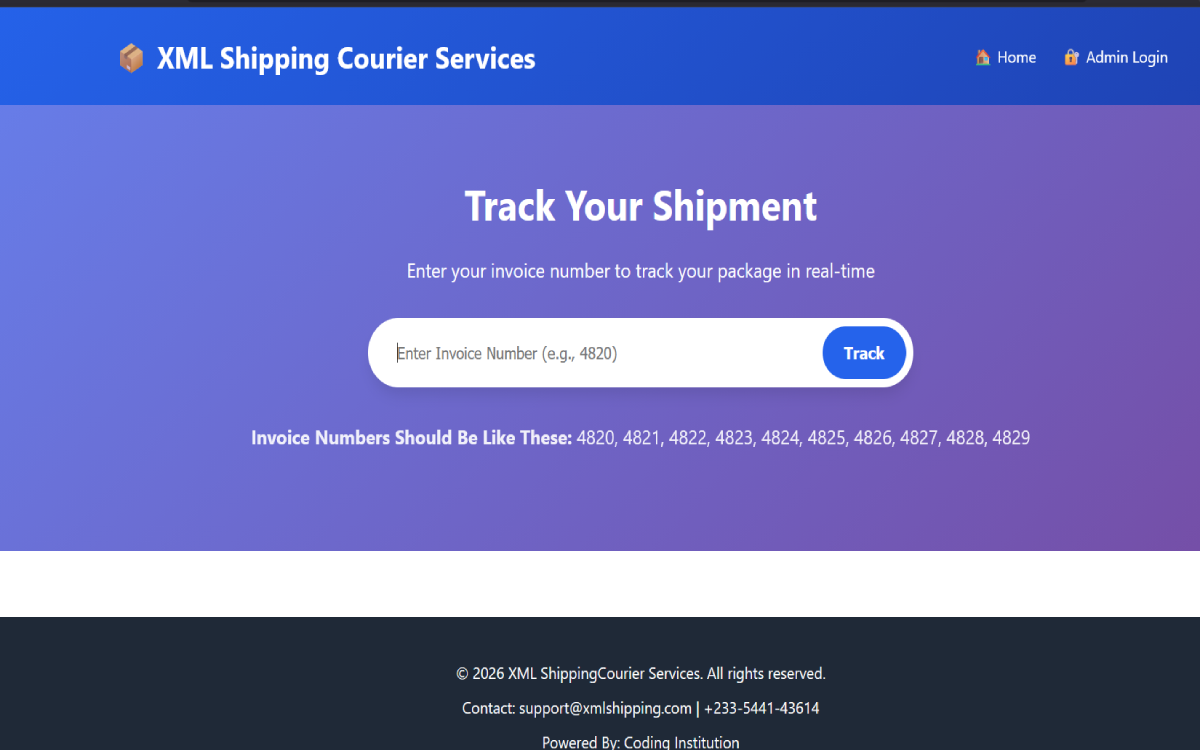 Courier Management System website